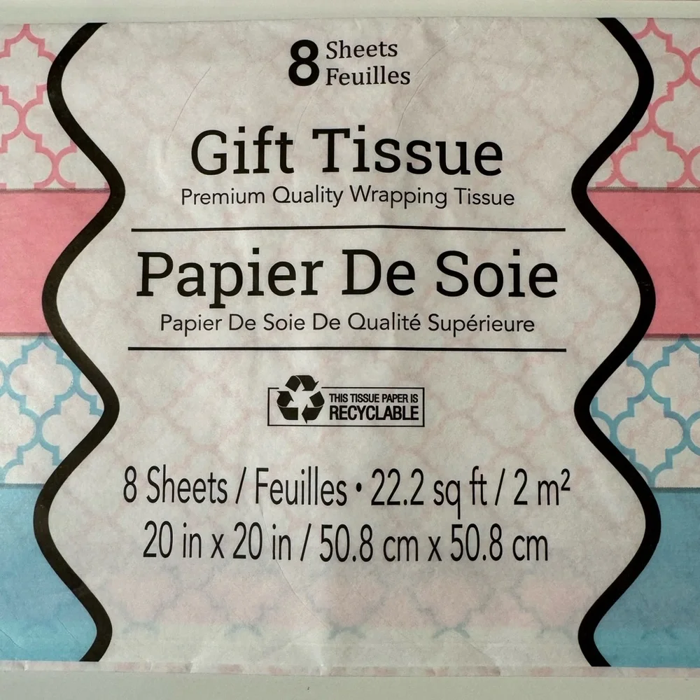 24 Sheets - Gift Tissue - NWT - Premium Quality Wrapping Tissue Paper - 20 x 20